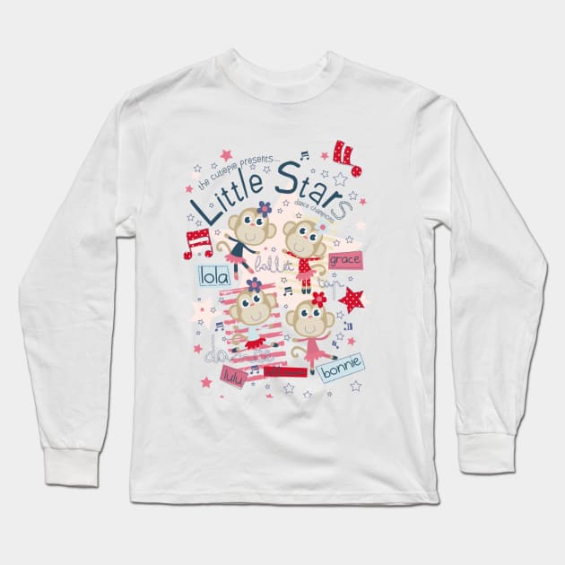 Little Stars Kids Long Sleeve T-Shirt by TulipDesigns